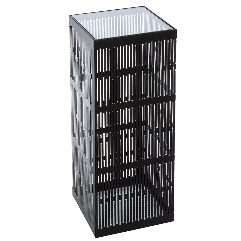 Bolivia Small Decorative Pillar - Black, Glass Metal image