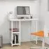 Bonita Laptop Desk with 2 Shelves - White, Engineered Wood