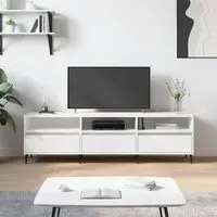 Bonn TV Stand with 3 Drawers - White