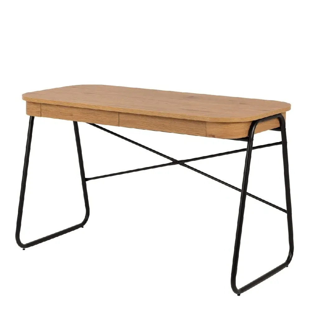 Bonner Laptop Desk with 2 Drawers - Oak