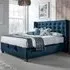 Boone Super King Size Ottoman Bed with Storage - Deep Ocean, Fabric