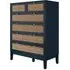 Bordeaux 6-Drawer Chest - Blue, MDF