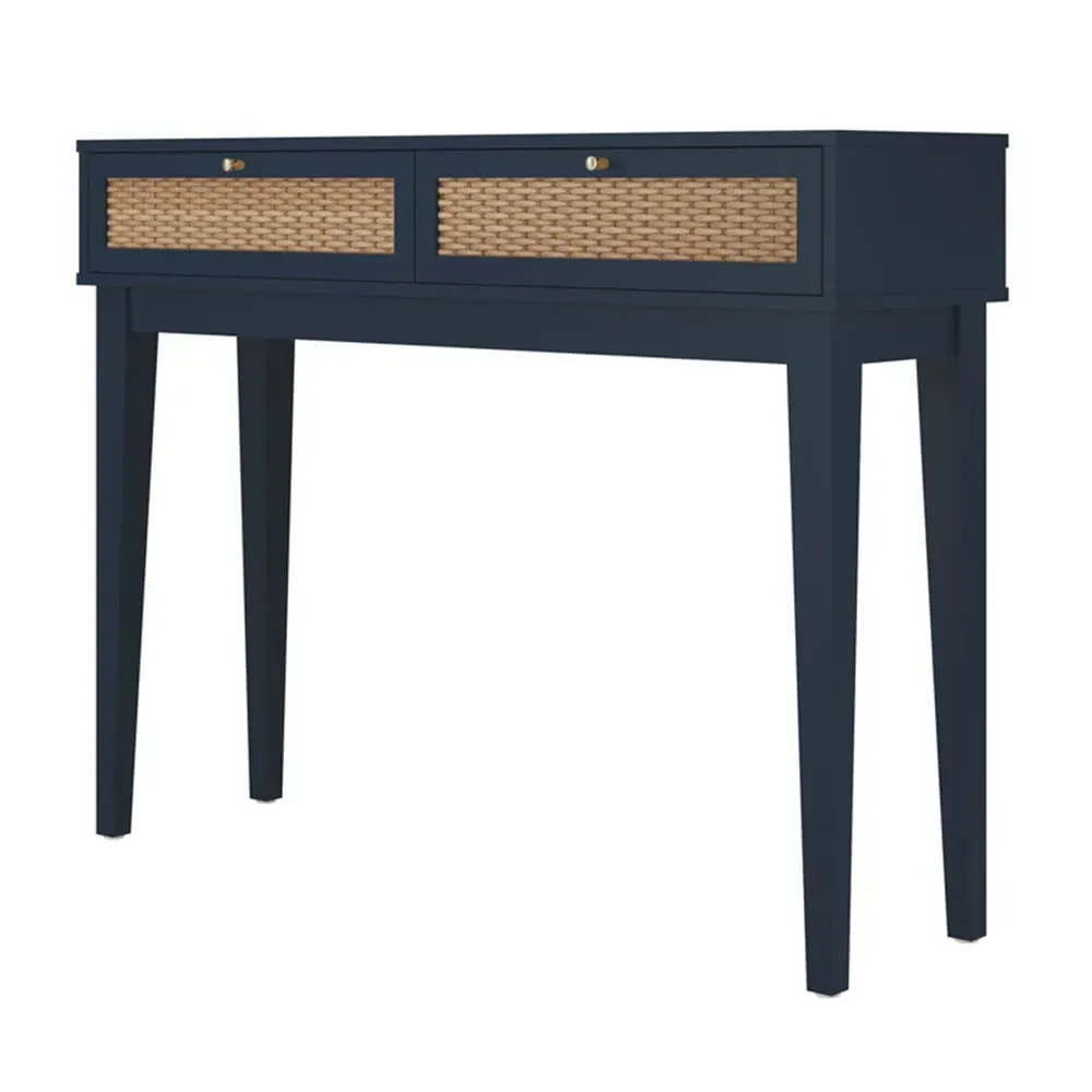 Bordeaux Dressing Table with 2 Drawers - Blue, MDF