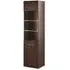 Bordon Tall Display Cabinet with LED - Chocolate Oak