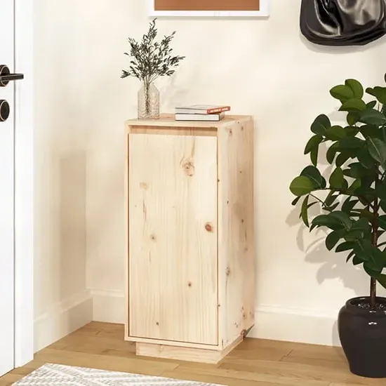 Boris Shoe Storage Cabinet with 1 Door - Natural, Pine Wood product