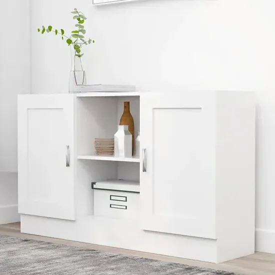 Borna 2-Door Sideboard - White, Engineered Wood image