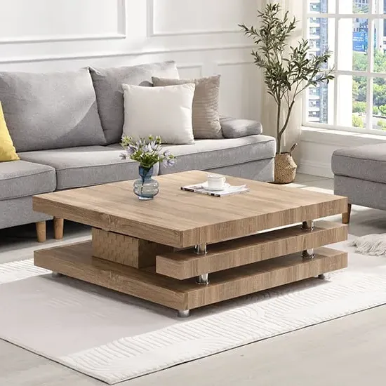 Borneo Square Coffee Table - Sanremo Oak image