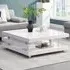 Borneo Square Coffee Table - White, High Gloss