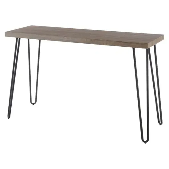 Boroh Console Table with Hairpin Legs - Natural, MDF
