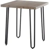 Boroh Side Table with Hairpin Legs - Natural, MDF