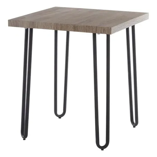 Boroh Side Table with Hairpin Legs - Natural, MDF image