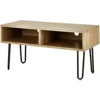 Boroh TV Stand with Hairpin Legs - Natural, MDF