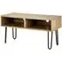 Boroh TV Stand with Hairpin Legs - Natural, MDF