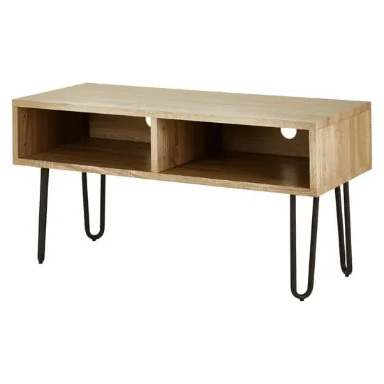 Boroh TV Stand with Hairpin Legs - Natural, MDF