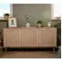 Borox 3-Door Sideboard with Raffia Decor - Sonoma Oak