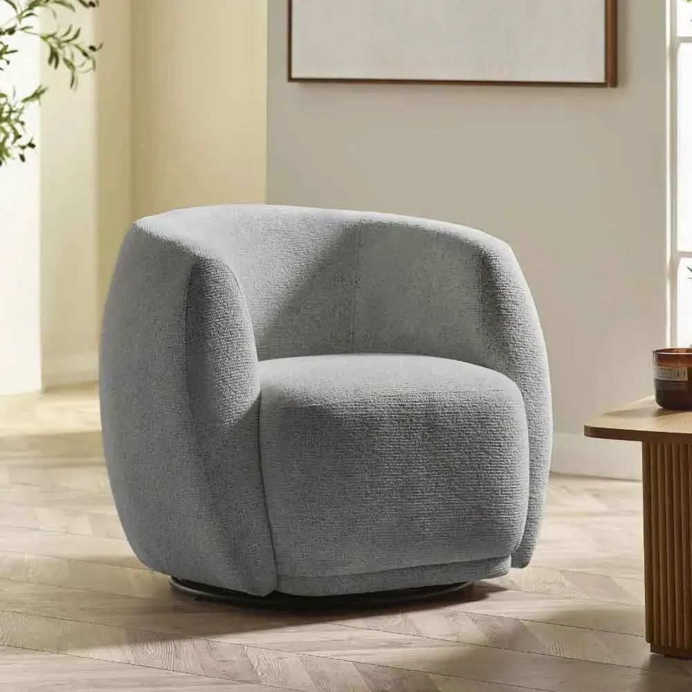 Borven Swivel Chair - Fossil, Chenille product