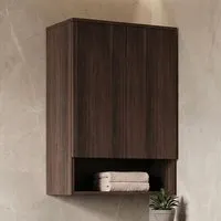 Bosco Wall Mounted Bathroom Cabinet - Dark Walnut, Melamine alternate view