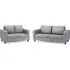 Boston 3+2 Seater Sofa Set - Grey, Faux Leather