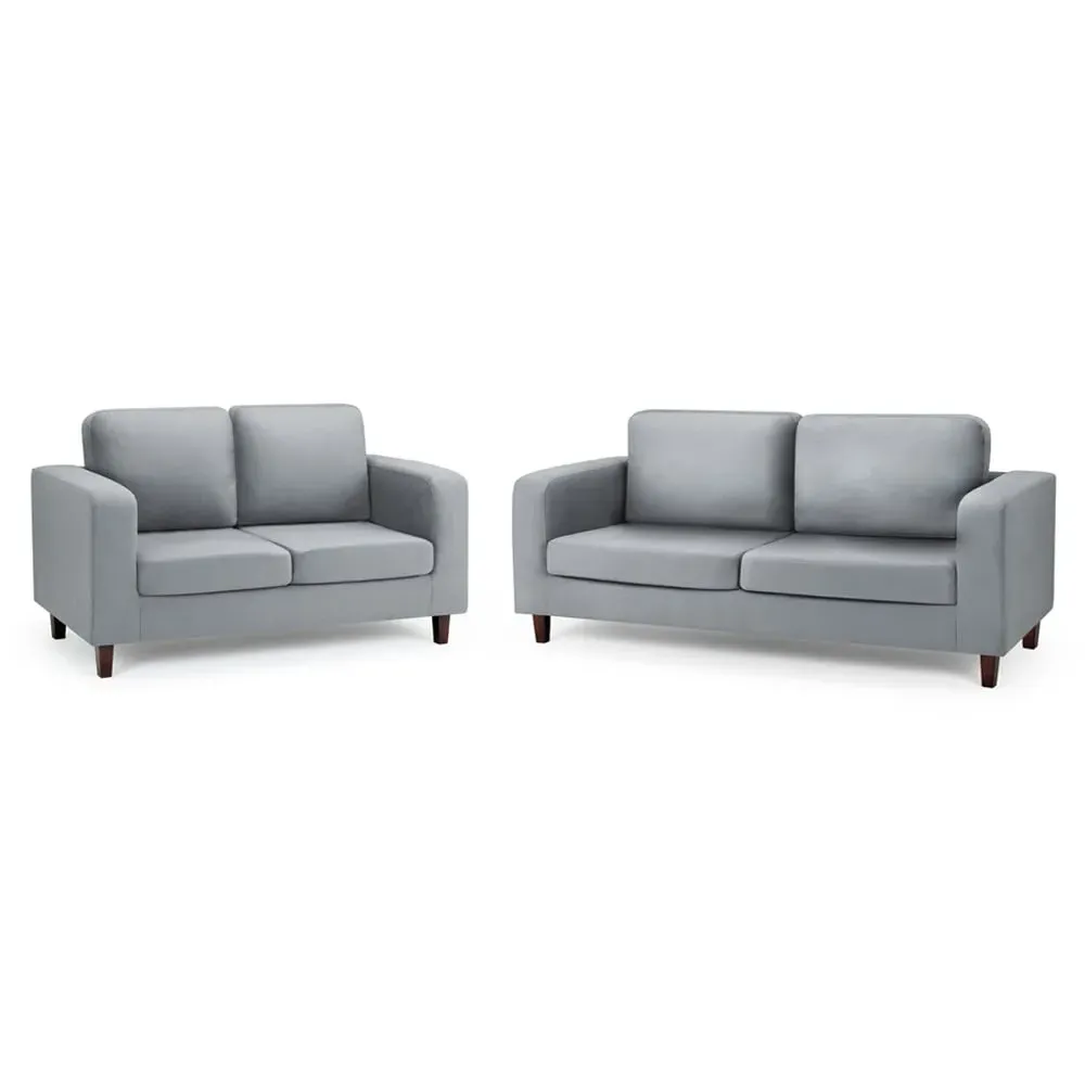 Boston 3+2 Seater Sofa Set - Grey, Faux Leather
