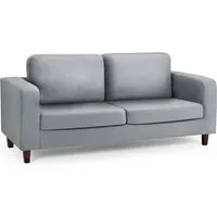Boston 3-Seater Sofa - Grey, Faux Leather alternate view