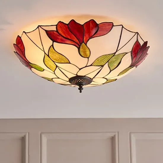 Botanica 2 Light Large Flush Ceiling Light - Dark Bronze image