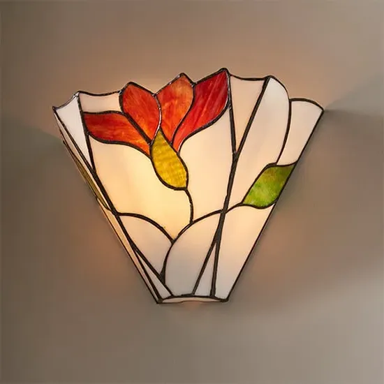 Botanica Tiffany Glass Wall Light - Dark Bronze image
