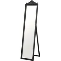 Boufoya Rectangular Cheval Mirror - Matt Black
