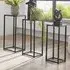Boulder Metal Set of 3 Planters - Black