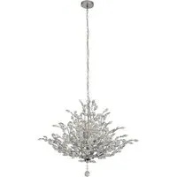 Bouquet 11 Light Pendant Light - Chrome, Crystal Glass