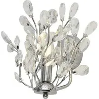 Bouquet 7 Light Wall Light - Chrome, Crystal Glass