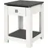 Bouse 1 Drawer Side Table - White, MDF