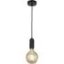 Bowie 1 Light Pendant Light with Braided Cable - Black