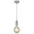 Bowie 1 Light Pendant Light with Braided Cable - Satin Silver