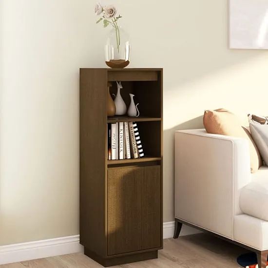 Bowie Storage Cabinet with Door - Brown, Pine Wood image