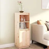 Bowie Storage Cabinet with Door - Natural, Pine Wood