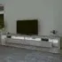 Bowie TV Stand with LED Lights - Grey, Engineered Wood