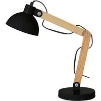 Bowin Adjustable Table Lamp - Black, Wood