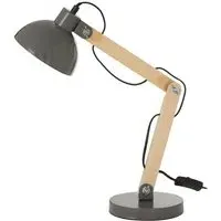 Bowin Adjustable Table Lamp - Grey, Wood