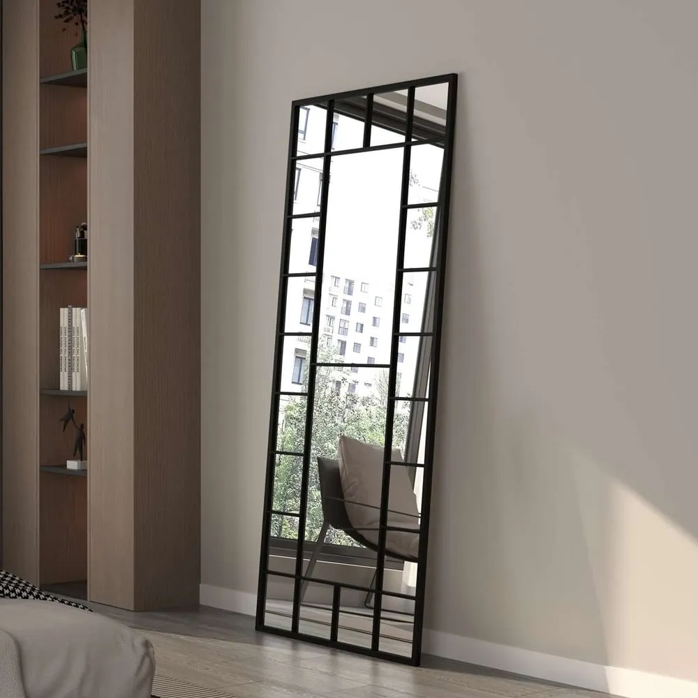 Boxia Full Length Floor Mirror - Black, Metal product