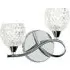 Boyer 2 Light Left Wall Light - Chrome, Glass