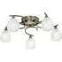 Boyer 5 Lights Semi Flush Ceiling Light - Antique Brass, Glass