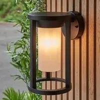 Braden Wall Light with White Shade - Black