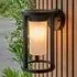 Braden Wall Light with White Shade - Black