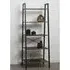Bradken 5-Tier Shelving Unit - Black, Dark Oak