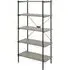 Bradken 5-Tier Shelving Unit - White, Grey Oak