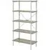 Bradken 5-Tier Shelving Unit - White, Natural Oak