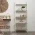 Bradken 5-Tier Shelving Unit - White, Natural Oak
