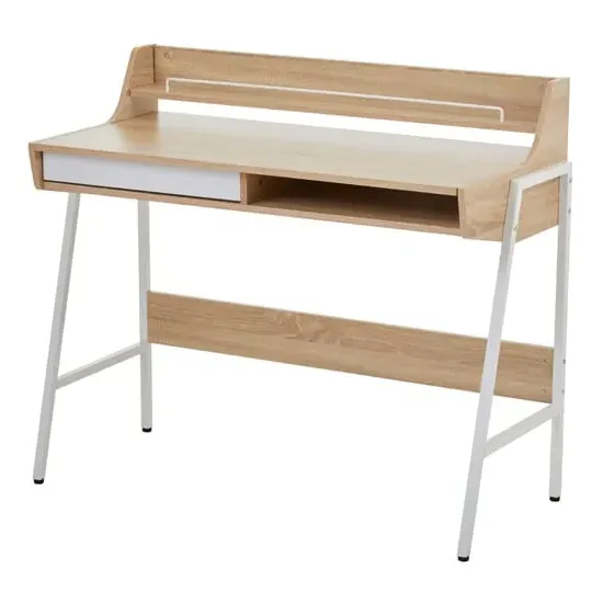 Bradken Computer Desk with 1 Drawer - Natural Oak
