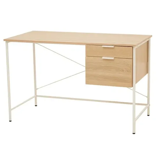 Bradken Computer Desk with 2 Drawers - Natural Oak