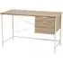 Bradken Computer Desk with Drawers - White, Oak